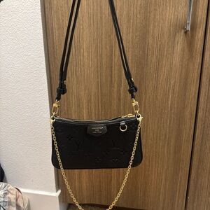 Louis Vuitton Black Crossbody Bag with Gold Chain